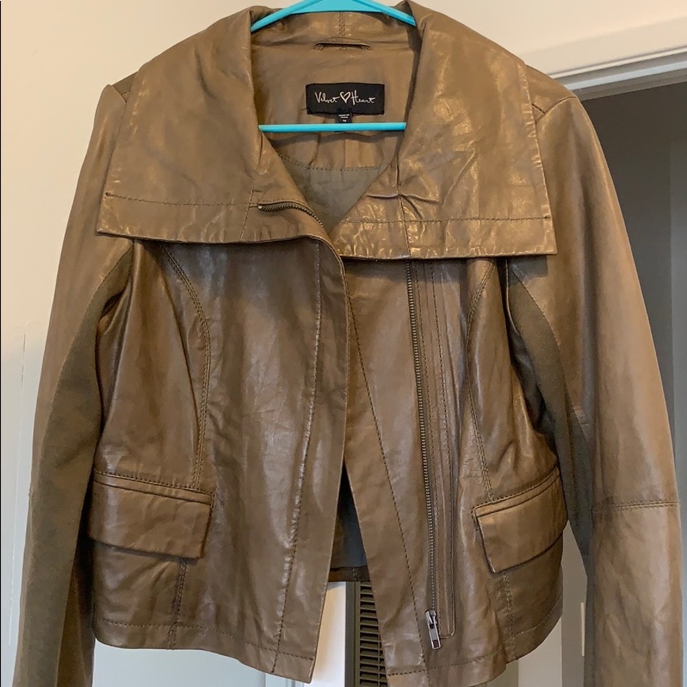 Like new brown leather jacket